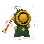 Portable Mini Fan Figure Design USB Rechargeable Keychain Cooler