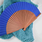 Ladies Elegant Hand Fan Eco-Friendly Paper Wooden Frame Lightweight Portable