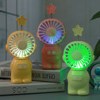 Mini Portable Fan with Star Attachment Unisex Compact Quiet Personal Fan