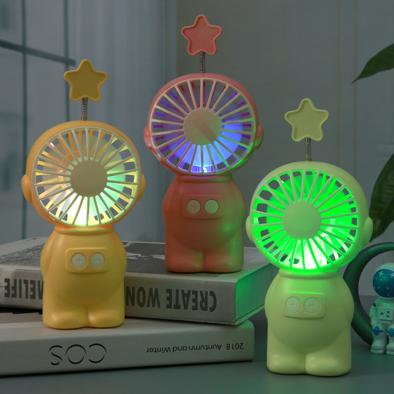 Mini Portable Fan with Star Attachment Unisex Compact Quiet Personal Fan
