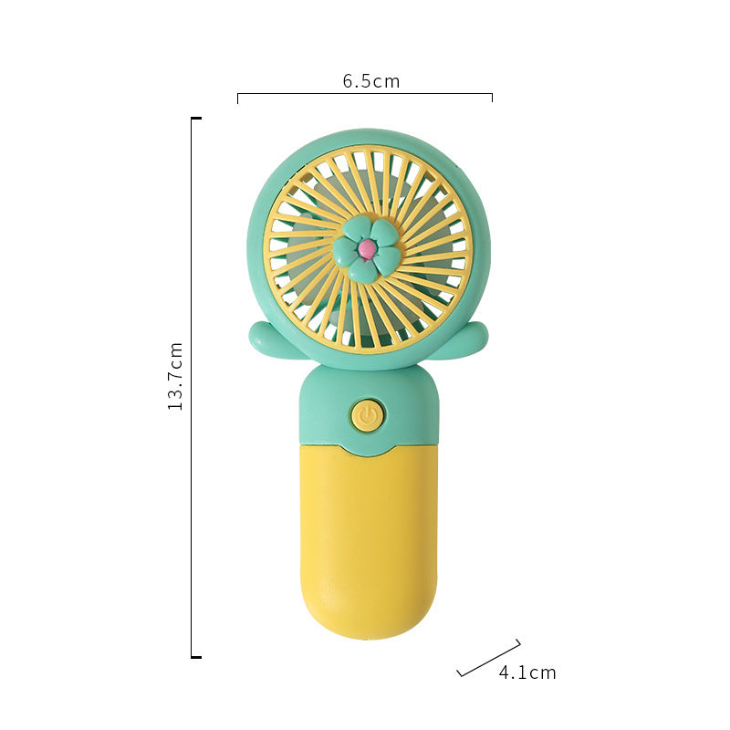 Portable Hand Fan for Women Lightweight Quiet Floral Design