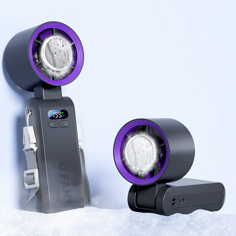 Rechargeable Portable Mist Fan High-Efficiency USB Cooling Fan with Adjustable Speeds and Quiet Operation