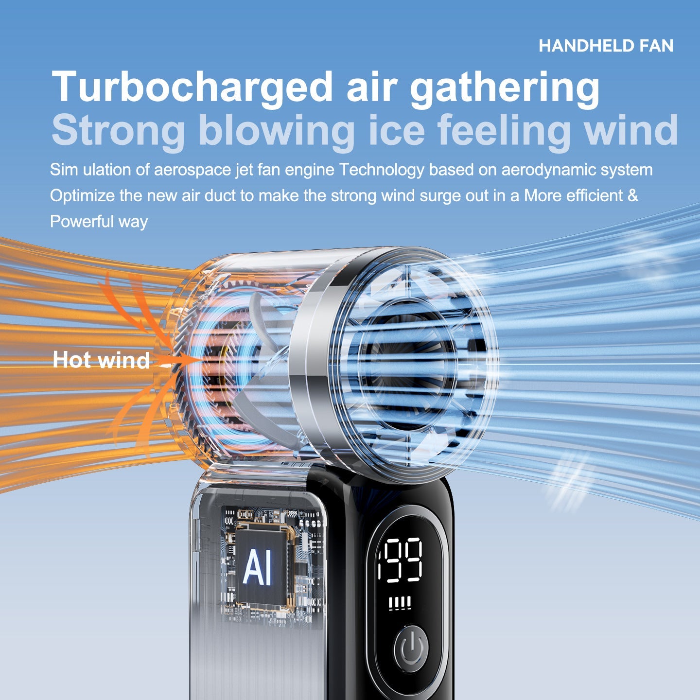Portable Mini Fan Battery Operated Compact Quiet Personal Handheld Fan for Travel and Office Use