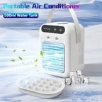 Compact Desktop Micro Air Cooler USB Powered Top-Fill Water Tank Removable Filter