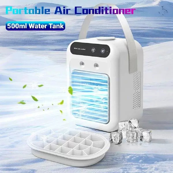 Compact Desktop Micro Air Cooler USB Powered Top-Fill Water Tank Removable Filter