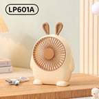 USB Desk Fan Compact Portable Quiet Motor Adjustable Tilt Reindeer Design