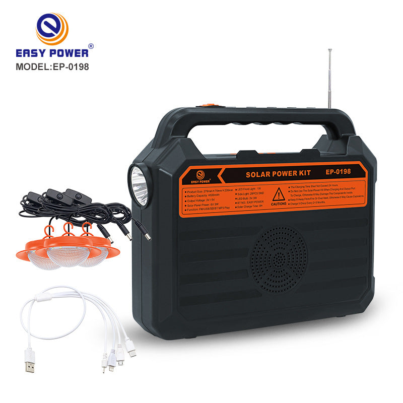 Harrow Portable Solar Power Station 12V 6200mAh USB Charging LED Lamps