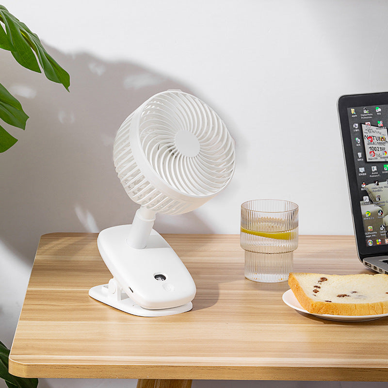 Adjustable Mini Clip-On Fan Harrow Portable Desk Fan with Multiple Speeds and Adjustable Head