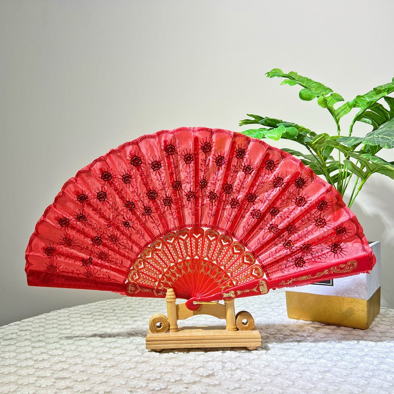 Women's Folding Fan Artistic Design Lightweight Compact Handheld Accessory