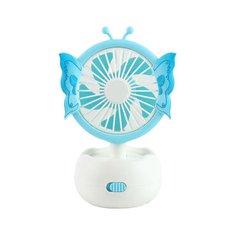 Rechargeable Portable Table Fan for Kids Butterfly Design Quiet USB Charging