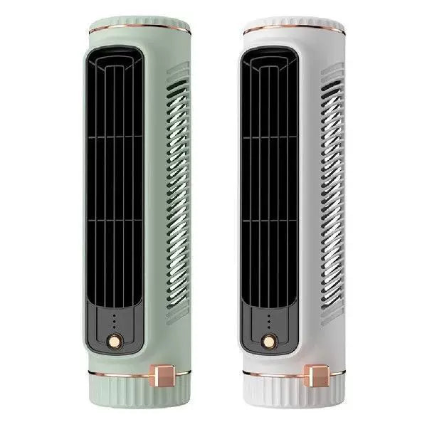 Rechargeable USB Tower Fan Compact Personal Cooling Adjustable Louvers Quiet