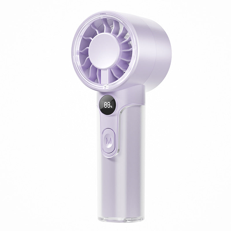 Rechargeable Handheld Fan Portable High-Efficiency Personal Cooling Fan with LED Battery Display and Multiple Speeds
