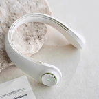 Bladeless Ergonomic Neck Fan Rechargeable Quiet Motor Adjustable Airflow Unisex