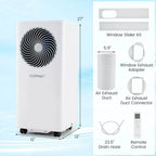 Portable Air Conditioner Tower with Dehumidifier Digital Thermostat Remote Control