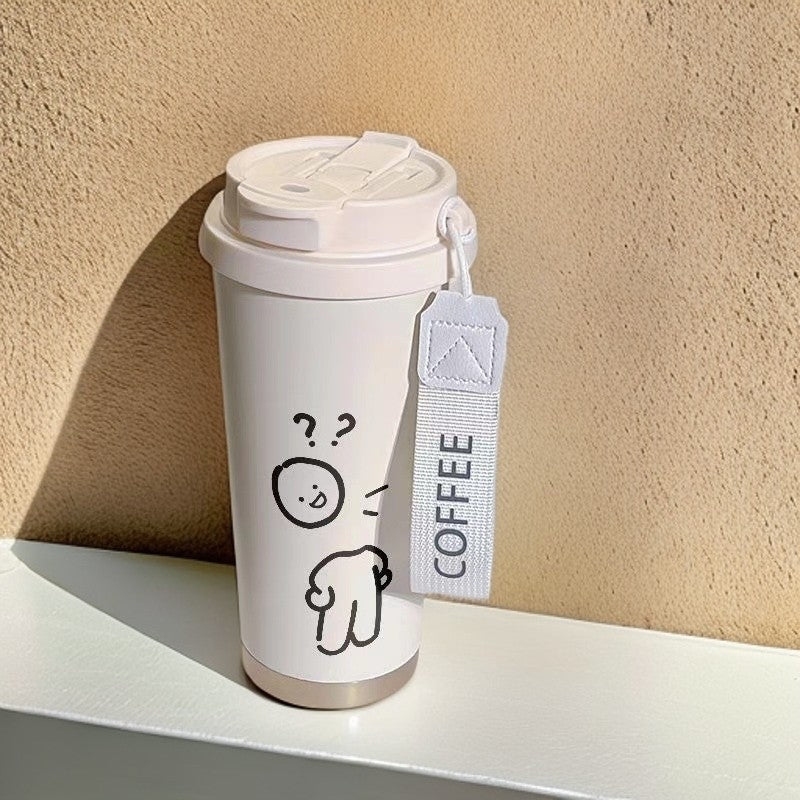 Ladies Insulated Water Bottle BPA-Free Plastic Flip Lid Hello Kitty Design