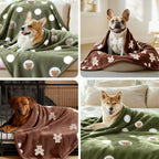 Women's Patterned Throw Blanket Harrow Fluffy Blended Fabric Animal Motifs Polka Dots