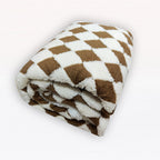 Women’s Plush Blanket Houndstooth Pattern Ultra-Soft Hypoallergenic Microfiber Cozy Throw