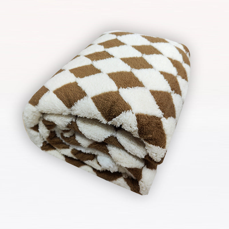 Women’s Plush Blanket Houndstooth Pattern Ultra-Soft Hypoallergenic Microfiber Cozy Throw