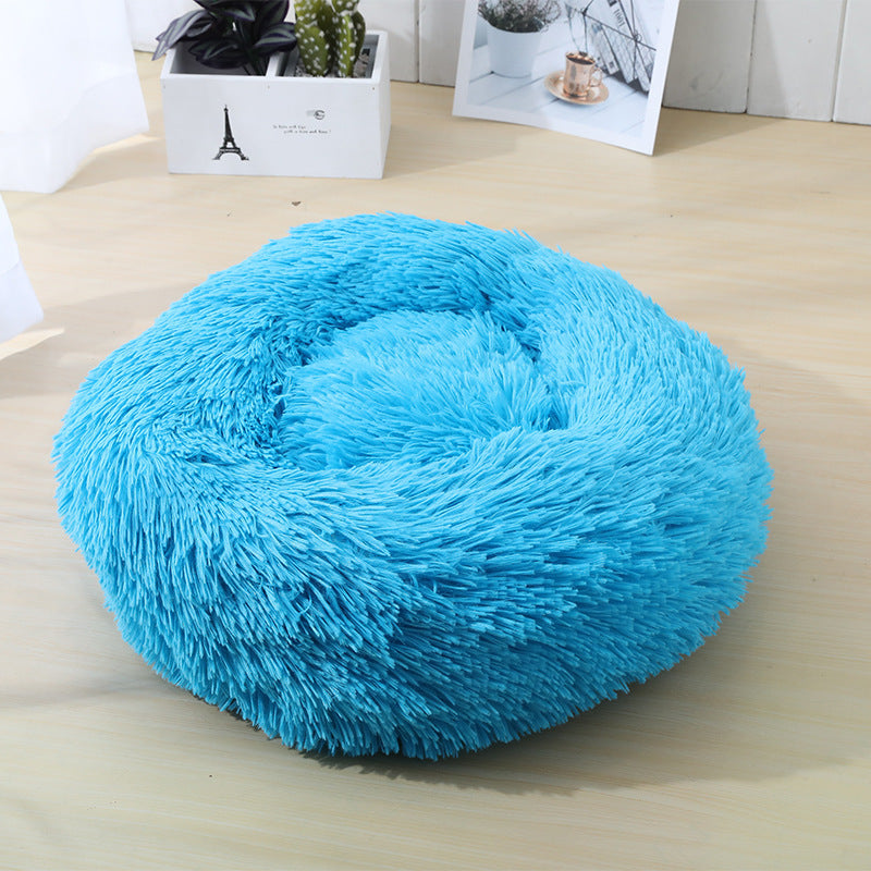 Fluffy Dog Bed Hypoallergenic Soft Round Non-Slip Machine Washable