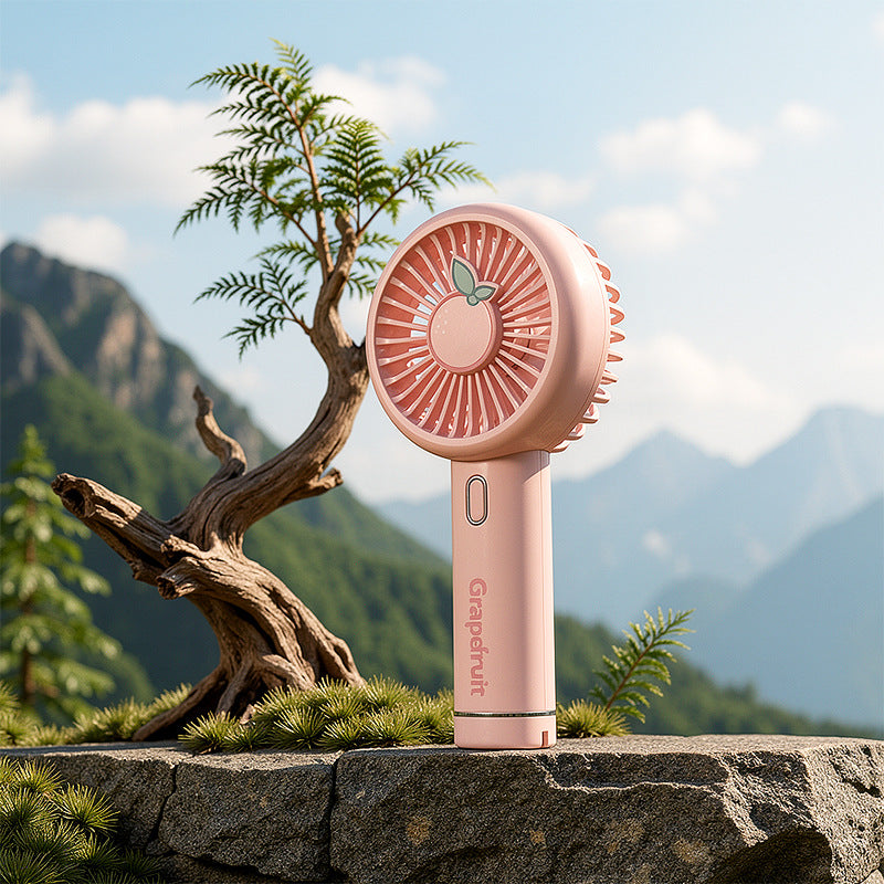 Portable Leaf-Shaped Mini Fan Rechargeable Quiet Operation Compact Lightweight