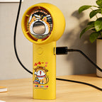 Portable Handheld Fan with Cute Animal Design USB Rechargeable Lightweight Personal Fan