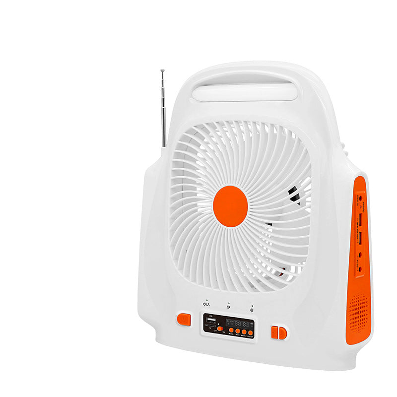 Harrow Solar-Powered Fan with LED Lights USB Portable Indoor Outdoor Cooling