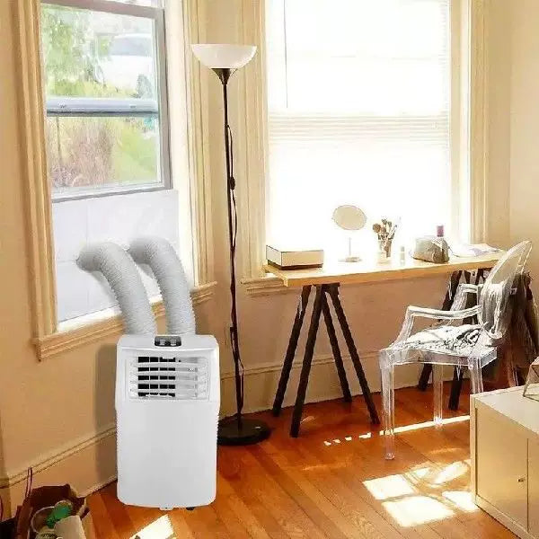 Window Ventilation Adapter Kit for Portable Air Conditioners with Zipper Fabric Panel and Adjustable Exhaust Cuff
