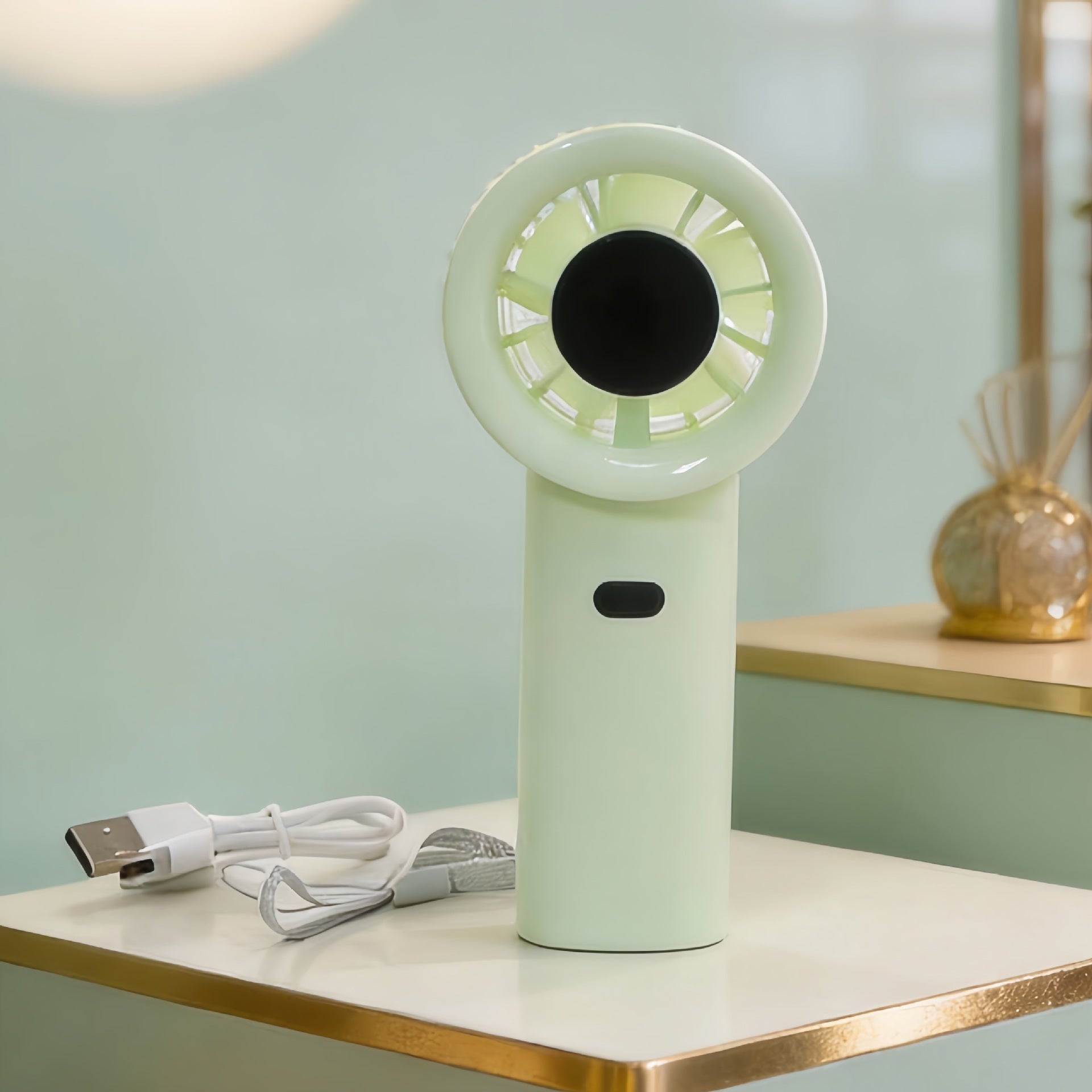 Portable USB Hand Fan for Women with Ergonomic Design Compact Rechargeable Personal Cooling Fan