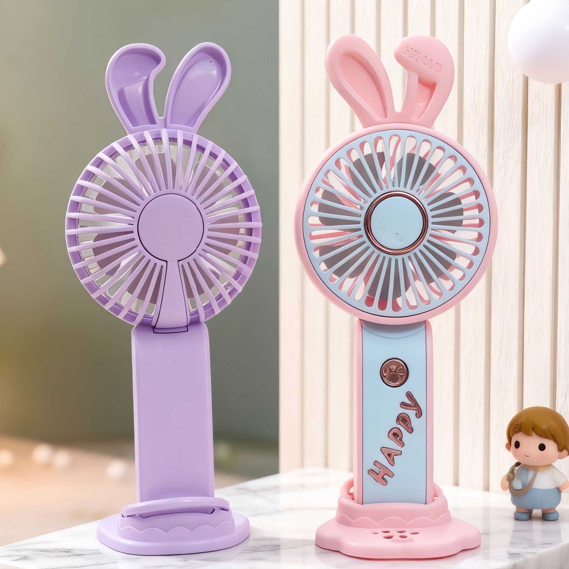Portable USB Handheld Fan Lightweight Ergonomic Animal Design Cute Personal Cooling Fan