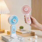 Portable USB Desk Fan Compact Lightweight Quiet Operation Fun Design for Office Home Travel