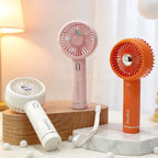 Portable USB Hand Fan for Women with Ergonomic Grip and Variable Speed Control Compact Personal Cooling