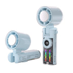 Portable Rechargeable Handheld Fan with LED Display Multiple Speed Settings Compact Lightweight