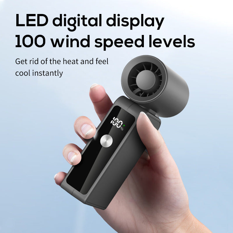 Portable Air Cooler USB Rechargeable Compact Personal Fan with LED Display Quiet Operation