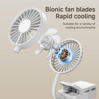 Portable USB Fan with Clamp Mount Lightweight Quiet Personal Cooling for Desk Car Office