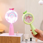 Portable Multifunction Fan with LED Light USB Rechargeable Handheld Cooling Fan