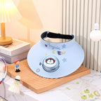 Women’s Portable Cooling Cap with Built-In Fan Adjustable Strap UV-Resistant Lightweight