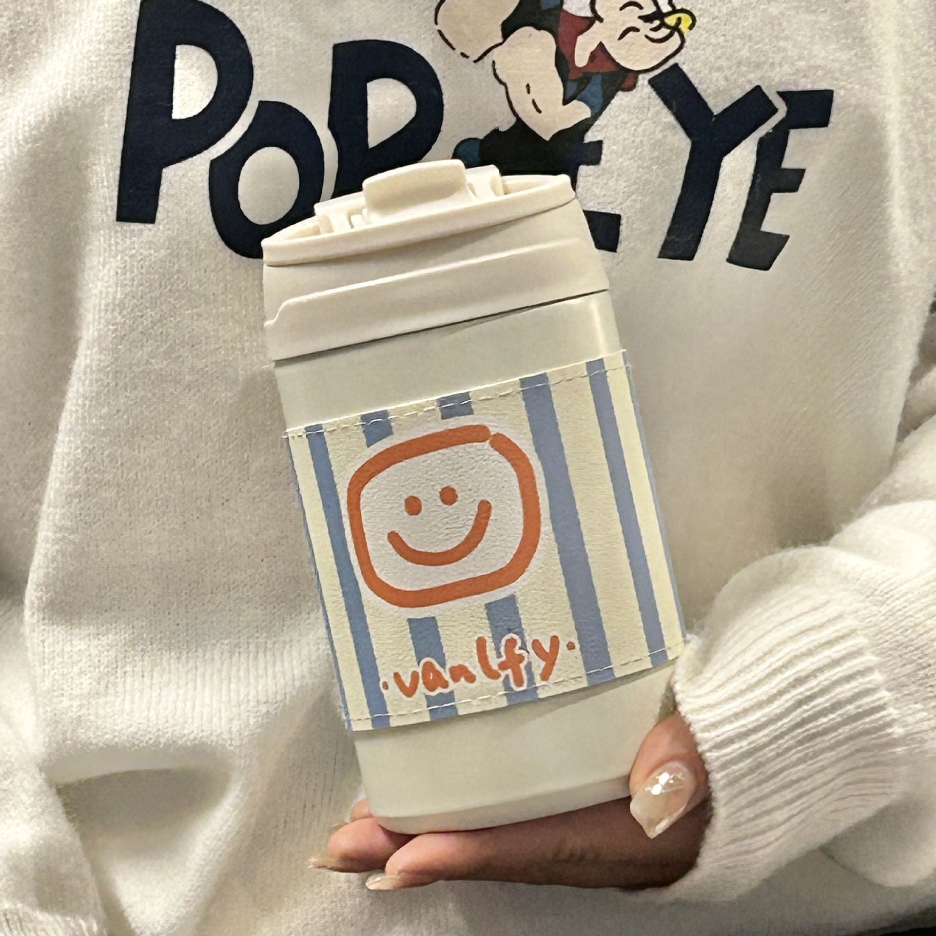 Insulated Water Bottle for Women with Secure Flip Cap and Animal Motif, Reusable and Eco-Friendly