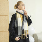 Ladies Throw Blanket Soft Lightweight Cozy Check Pattern Warm Tones