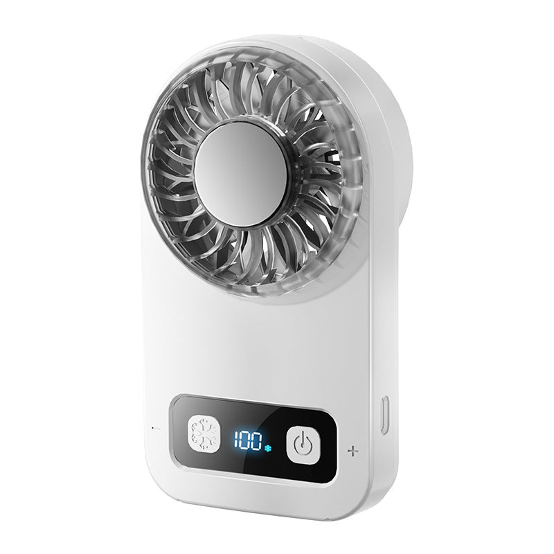 Compact USB Rechargeable Fan Portable Personal Cooling Fan with Adjustable Speeds and LED Display