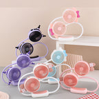Ladies Portable Neck Fan Double Adjustable Blades Lightweight Ergonomic Design for Travel and Outdoor Use