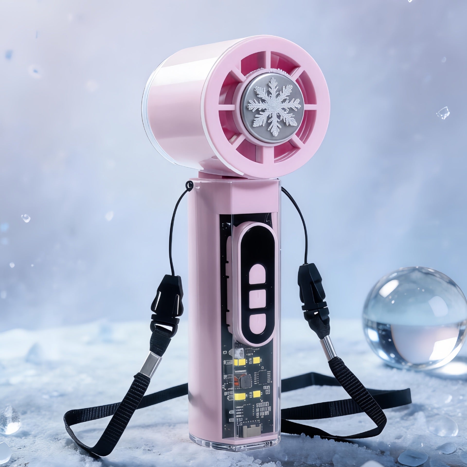 Portable Mini Handheld Fan with Digital Control USB Rechargeable Compact Personal Fan