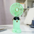 Portable Handheld Fan USB Rechargeable Flexible Tilt Compact Lightweight Personal Cooling Fan