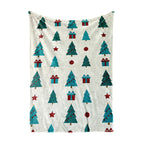 Women's Christmas Blanket Soft Microfiber Festive Tree and Gift Design Cozy Throw