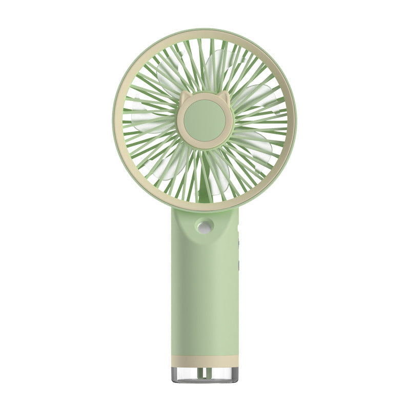 Portable Rechargeable Hand Fan Cute Cat Design Lightweight Compact