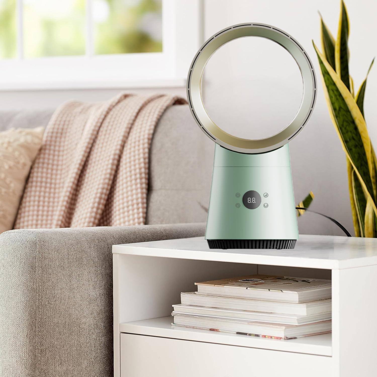 Air Multiplying Cooling Fan Quiet Blade-Free Design Energy Efficient Oscillating