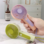 Portable Handheld Fan USB Rechargeable Ergonomic Grip Lightweight Personal Fan