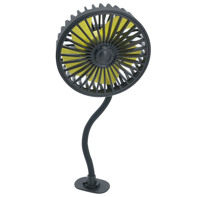 Flexible Car Ventilation Fan with Adjustable Neck Portable Quiet Airflow for Vehicle Cooling