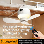 Unisex Ceiling Fan with Integrated LED Lighting Modern Energy-Efficient Remote Control