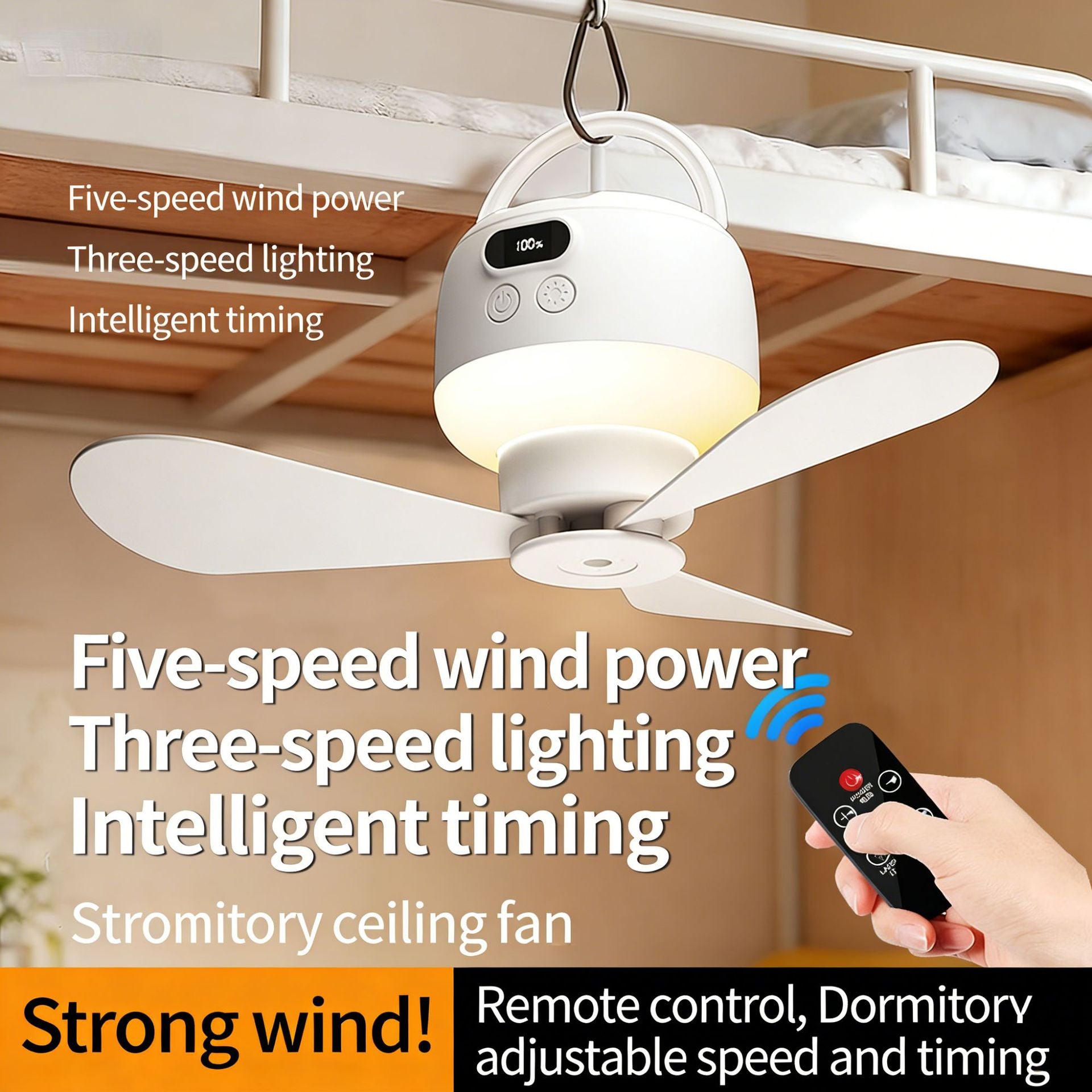 Unisex Ceiling Fan with Integrated LED Lighting Modern Energy-Efficient Remote Control
