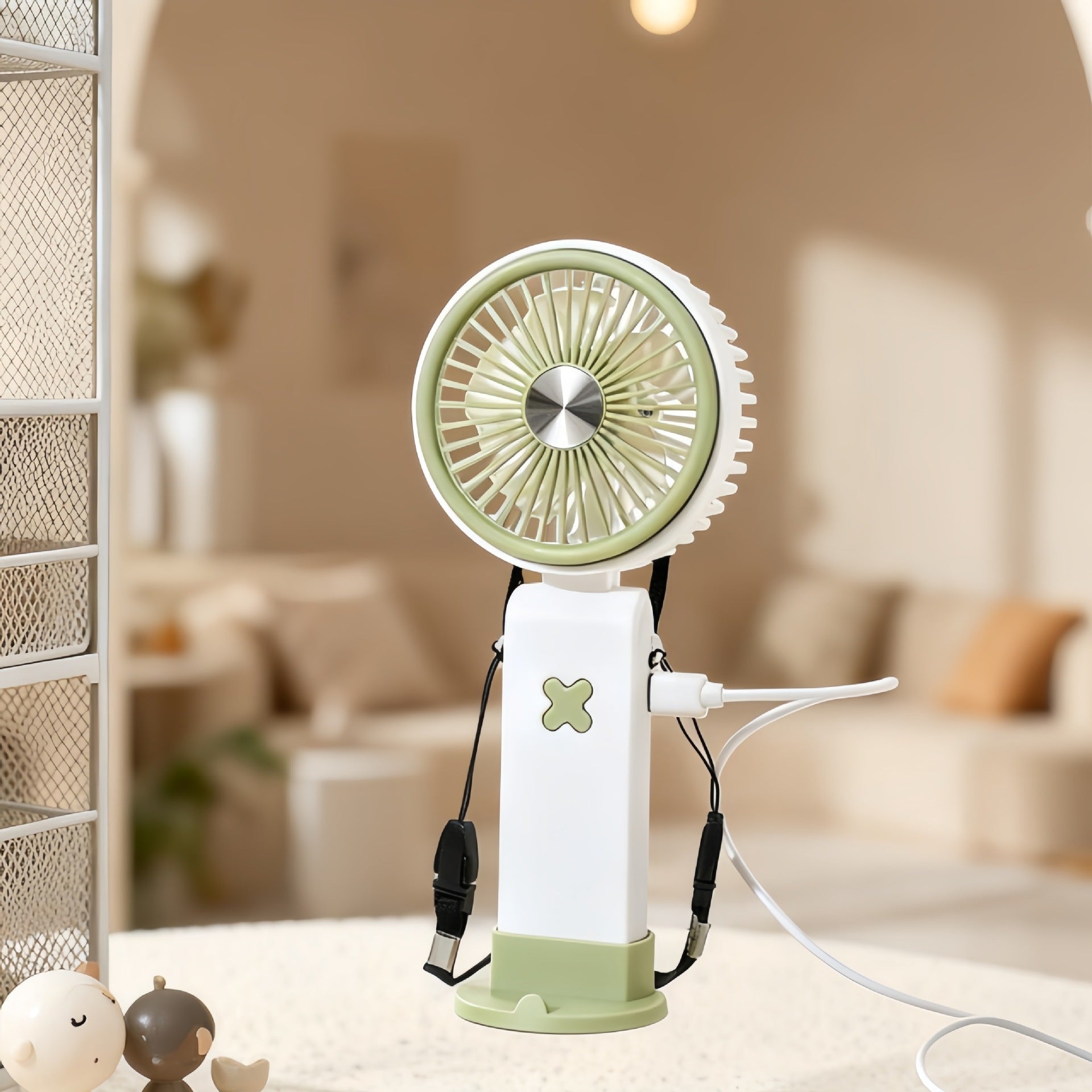 Portable Handheld Fan for Women with Flexible Design USB Rechargeable Compact Lightweight